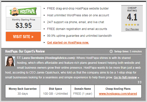 hostpapa - Cheap Domain Name and Hosting