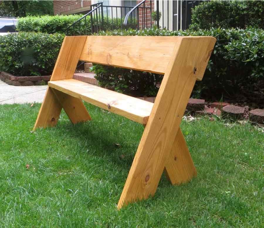 simple wooden bench - Woodworking Beginner Projects 
