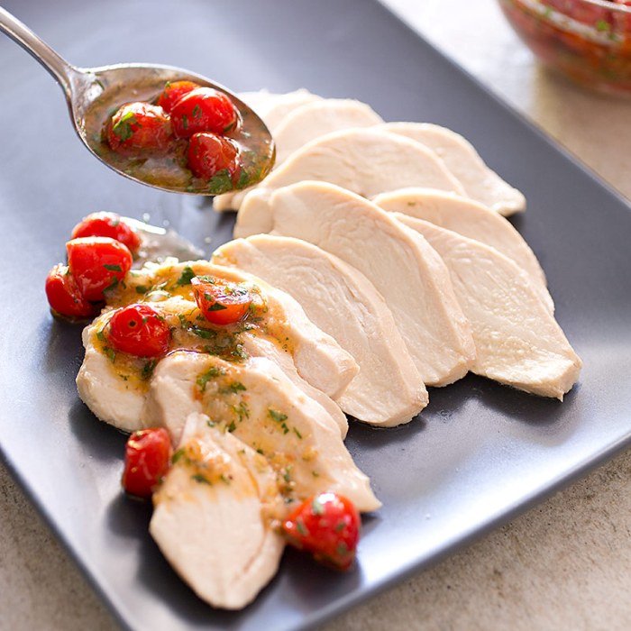 Poached Chicken for dinner idea