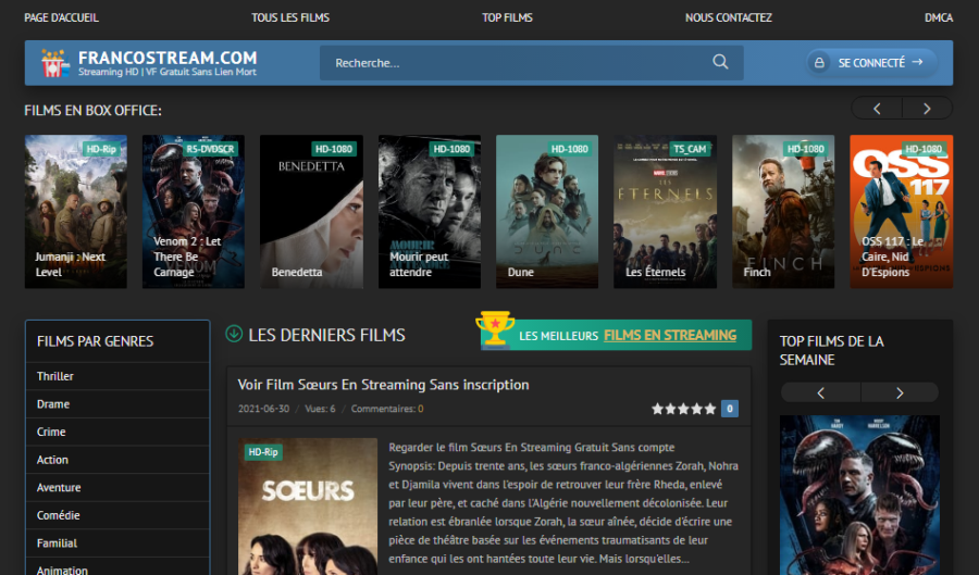 3 Meilleurs Sites Streaming Films Gratuits Sans Inscription