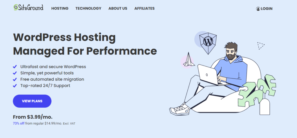 SiteGround – premium option for monetization.