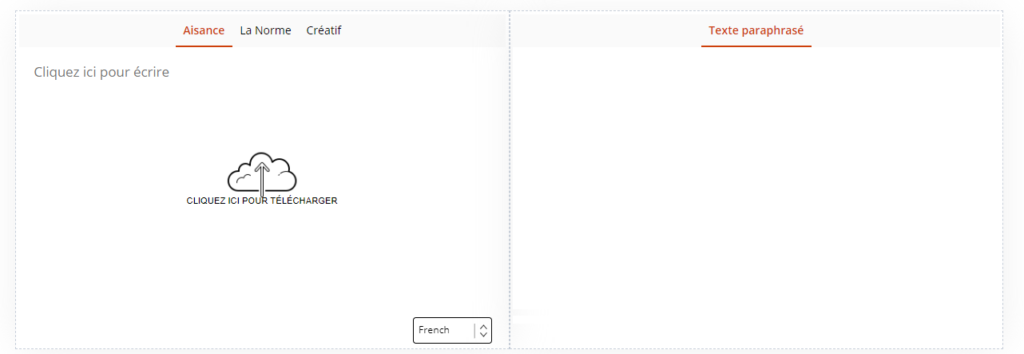 Rephrase info reformulateur text screenshot