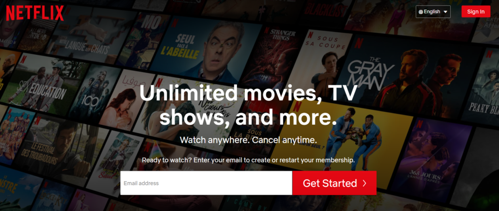 Netflix site