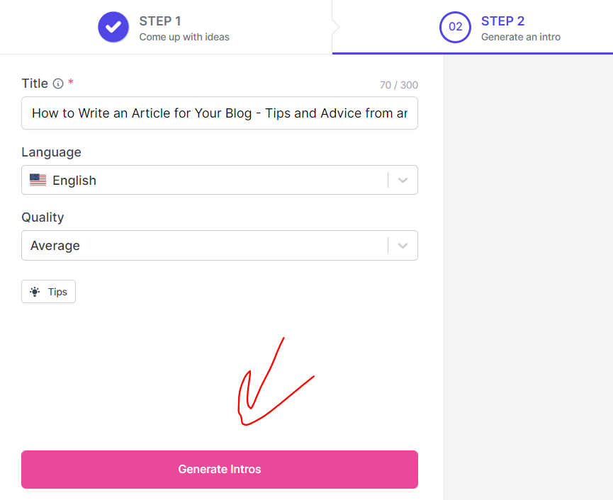 Generate article intro