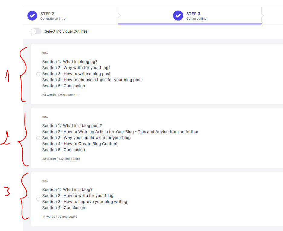 Pick the appropriate group among the provided outlines