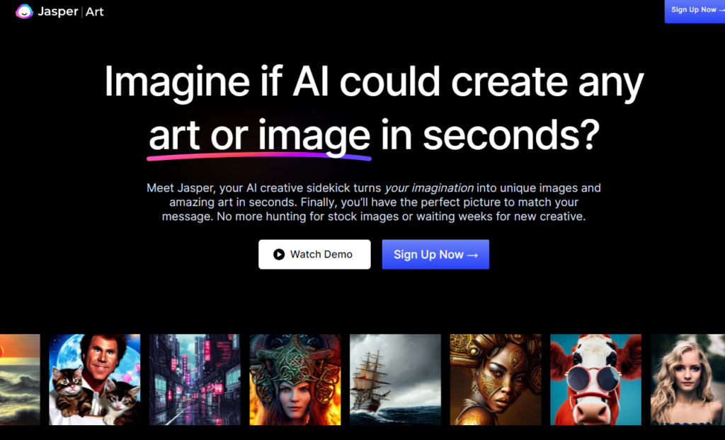 1. Jasper Art Generator - hoempage