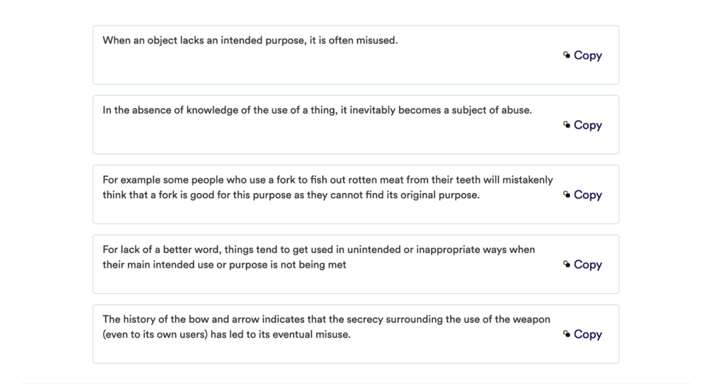 Copyai text rephrased results