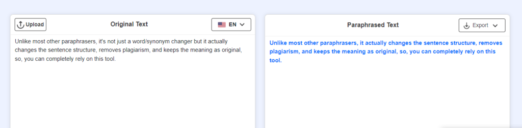 2. Rephraser.co Sentence Rephraser