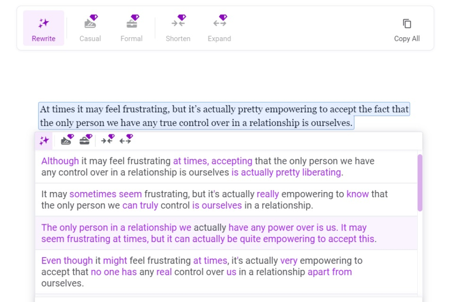 3. Wordtune Sentence Rewriter