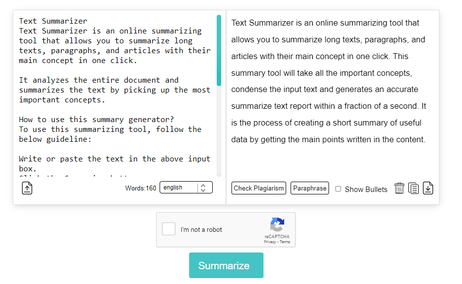 4. Editpad Text Summarizer
