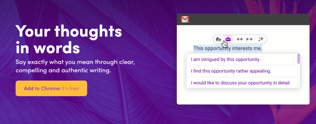 2. Wordtune tool to expand texts