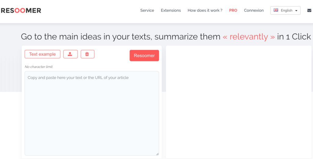 Resoomer the text summarizer