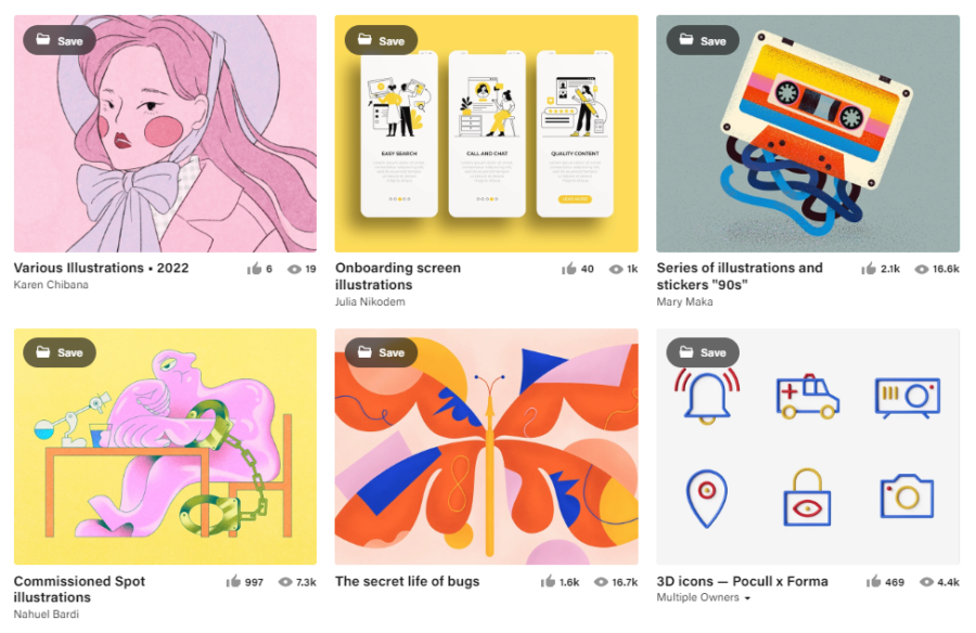 2. Flat Color Illustrations - Trending Style