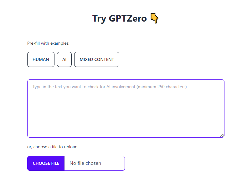 5. ZeroGPT AI content detector