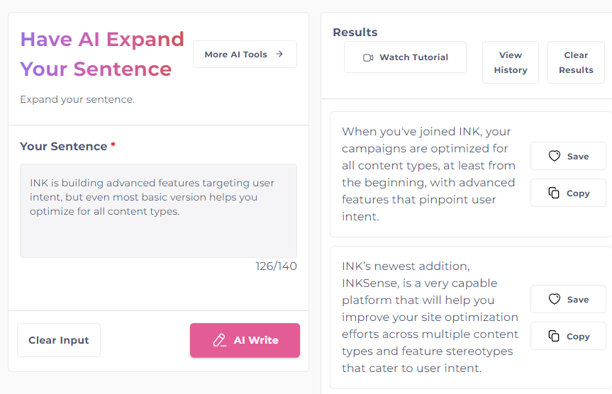 1. INK for All - ai expand for sentences