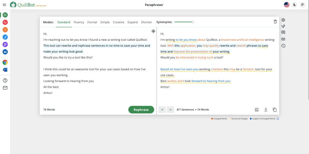 How to make an email sound professional with Quillbot