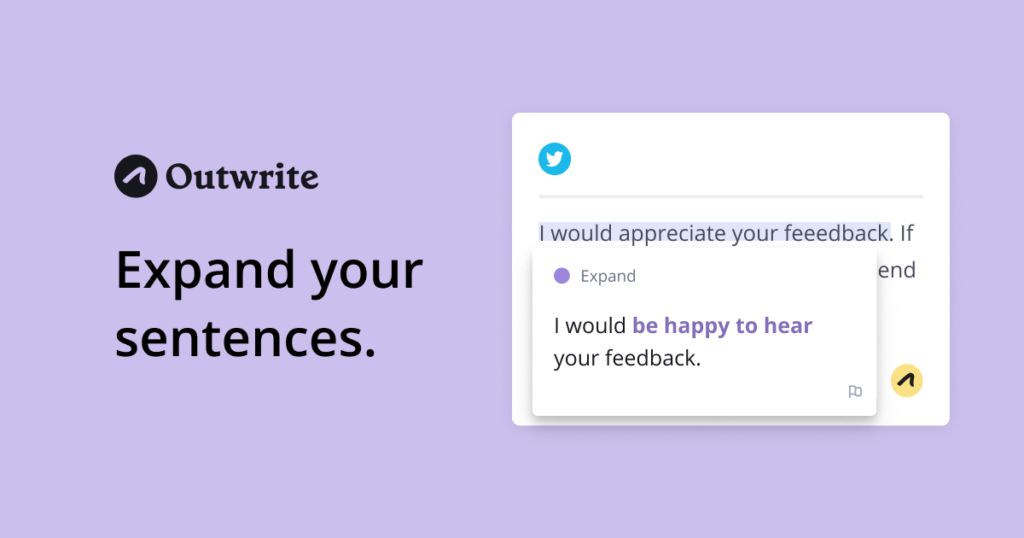 5. Outwrite's expand feature