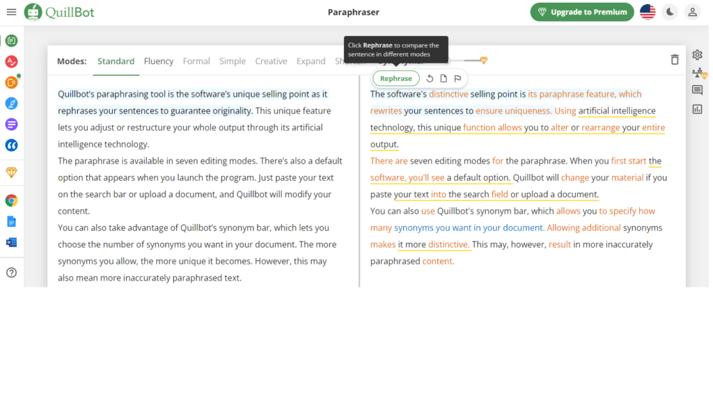 1. Quillbot's Paraphrasing & Revision Tool