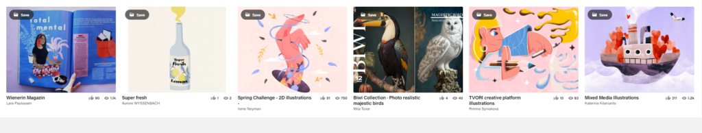 Set of Textured Illustrations