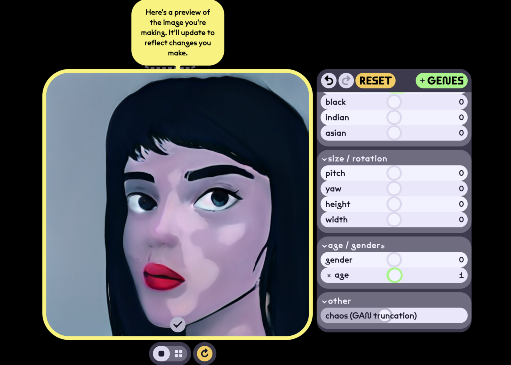 Artbreeder: AI Portrait generator tool