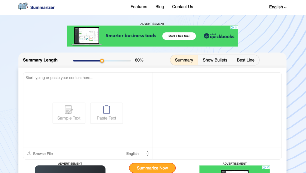 3. Summarizer.org (Other Freemium AI Summarizers)