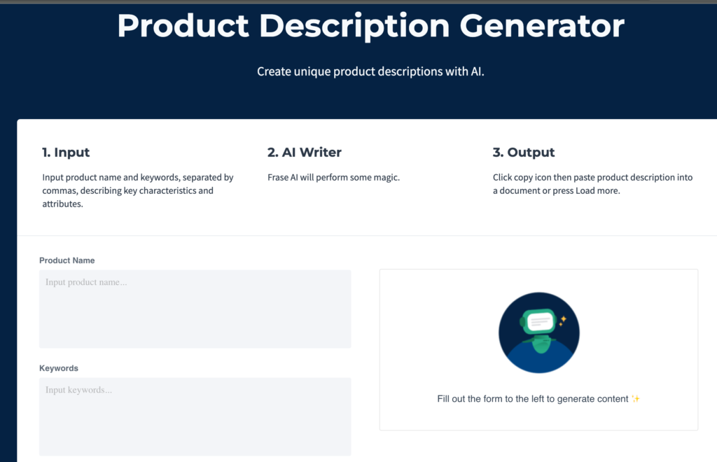 Frase: business description creator