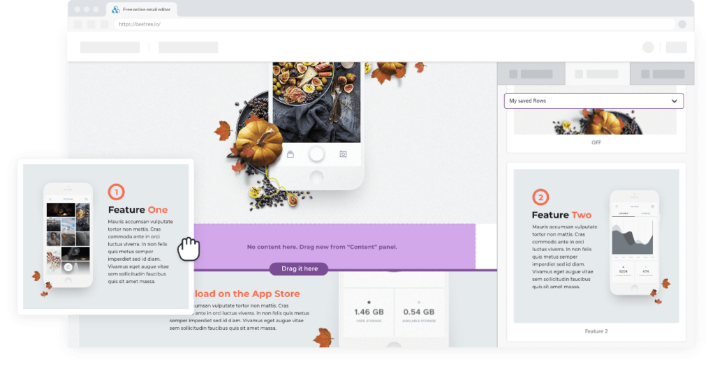 3. BEE FreeDrag & drop email design editor (overview)