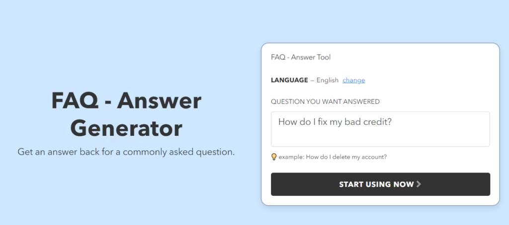 3. FAQ Answer Generator by Nichesss