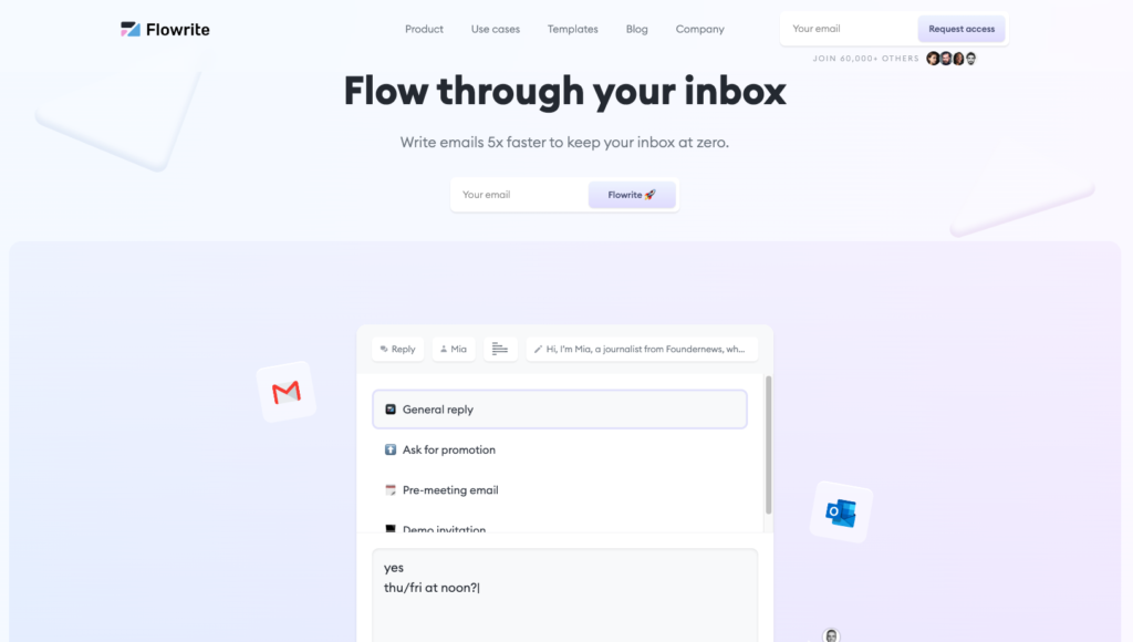 3. Flowrite email writer