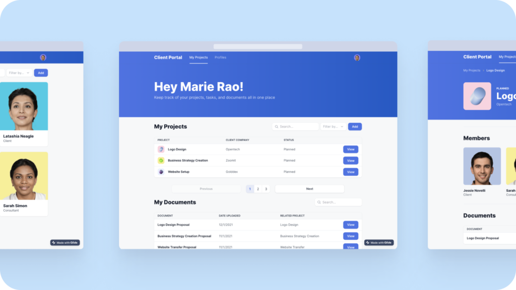 Glide web app screenshot: How to Make a Web App Using Glide Builder (Step-by-Step)