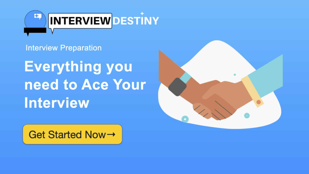 Interview Destiny for complete interviews. screenshot of the tool,