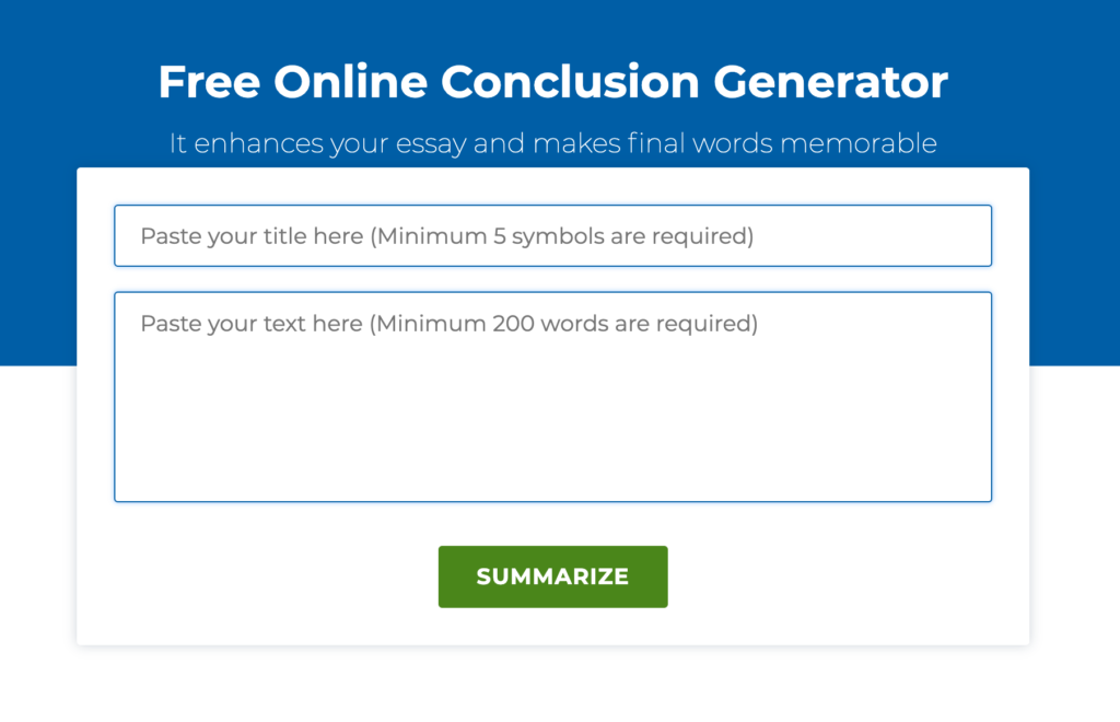GradesFixer's conclusion generator