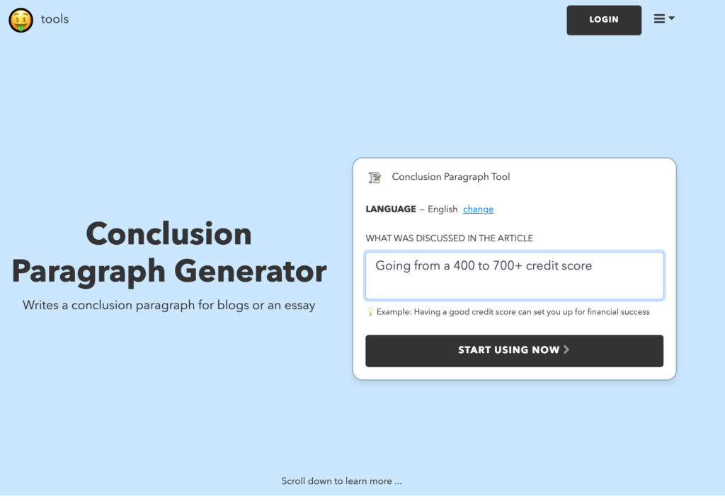 Nichesss conclusion paragraph generator.