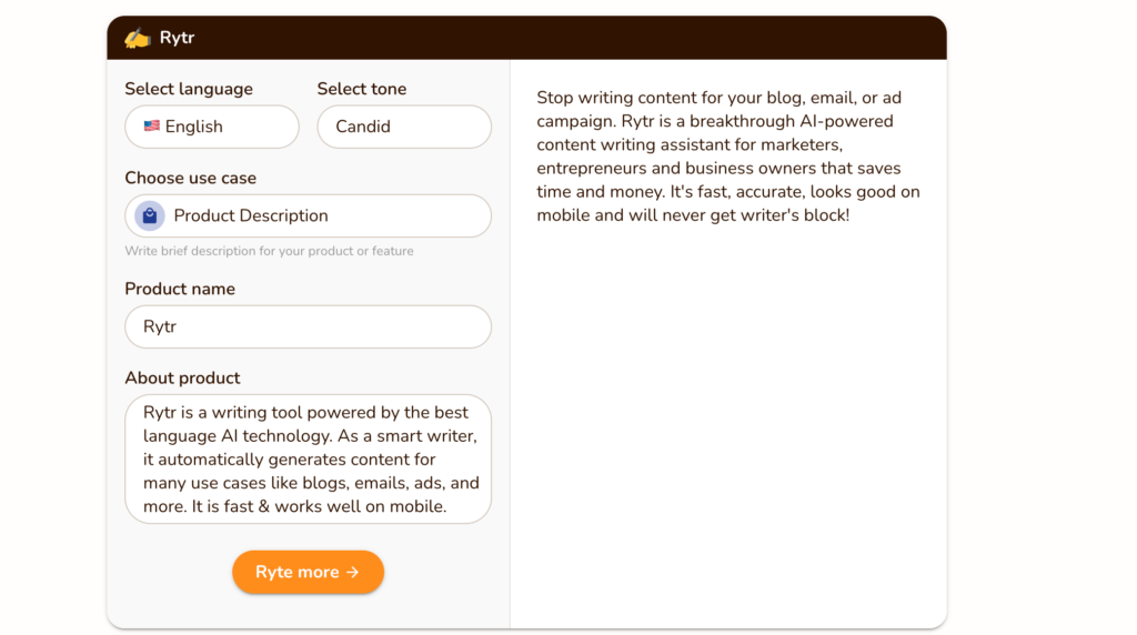 Rytr for business owners.