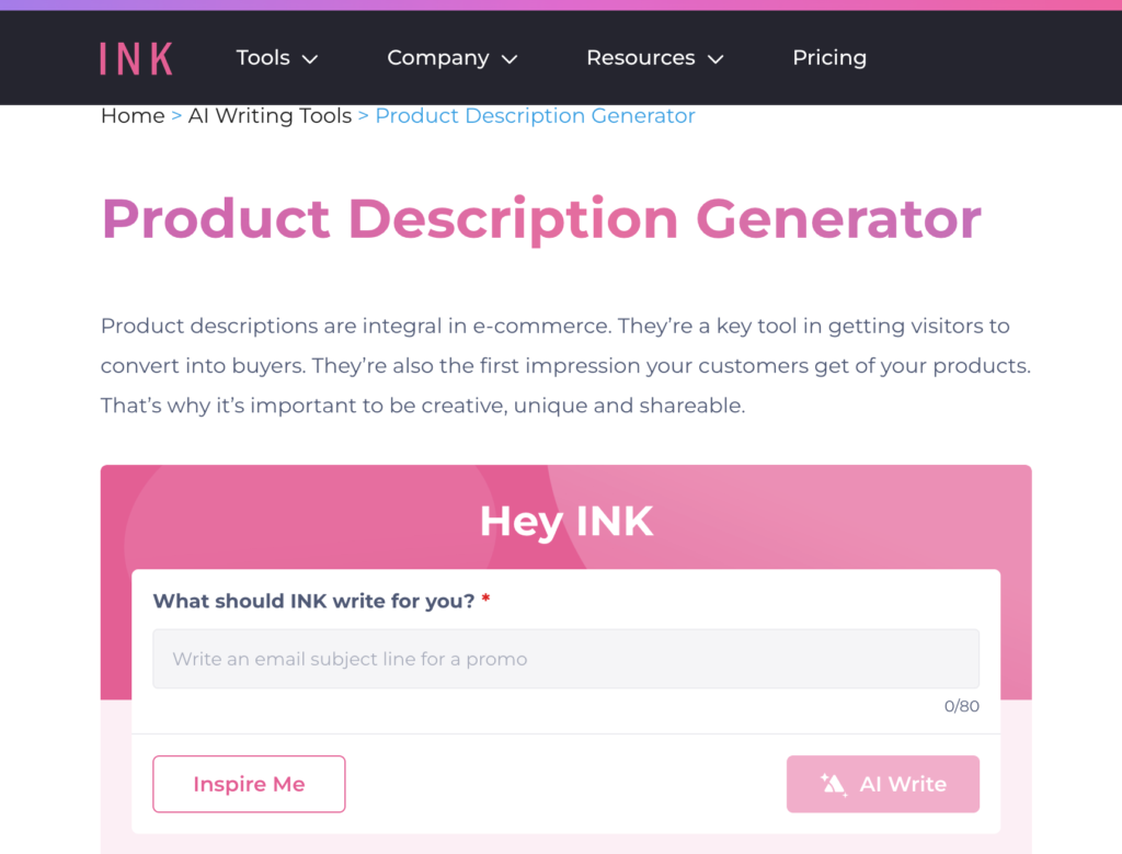 INK for business info