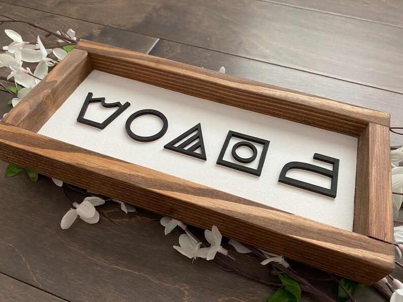 Rustic mini wood sign