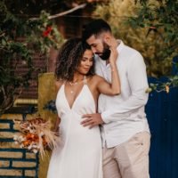 Vegas Wedding Photoshoot Options - bride and bridegroom embracing on their wedding day