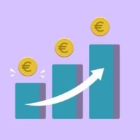 graph with increasing euro profitable investment - illustration d'article a propos de: les niches les plus rentables