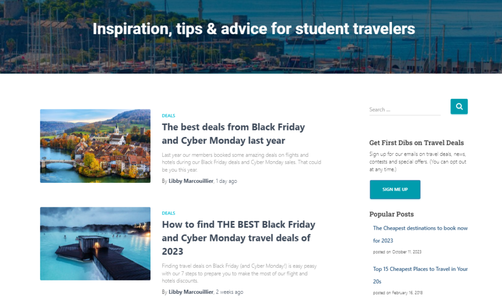 Student Universe blog articles