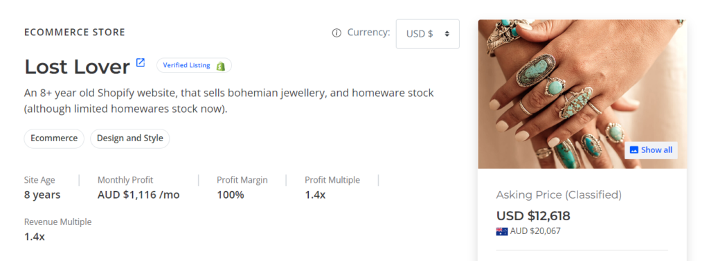 3. Lost Lover - Niche: Bohemian Elegance