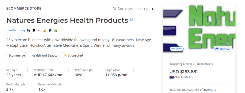 8. Natures Energies Health Products - Niche: Holistic Health