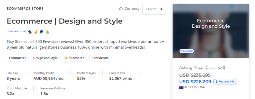 10. Ecommerce Store - Niche: Design and Style
