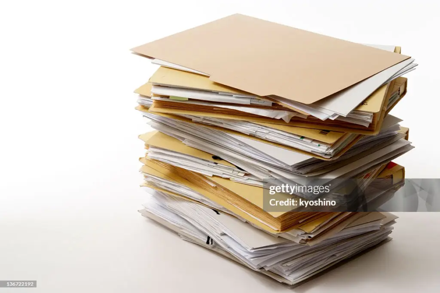 documents and files organized/stored