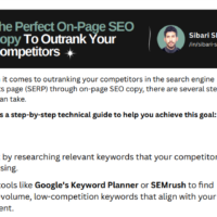 7 On-Page SEO Copy Steps to Outrank your Competitors