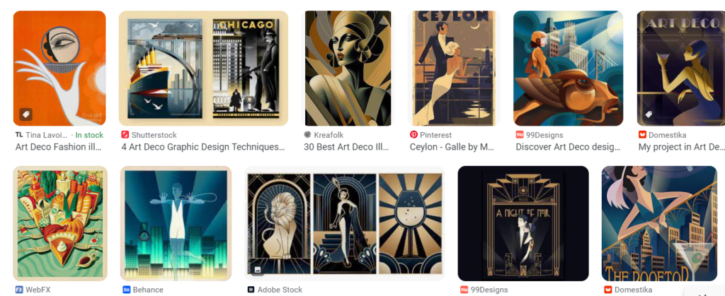 Art Deco Illustration examples