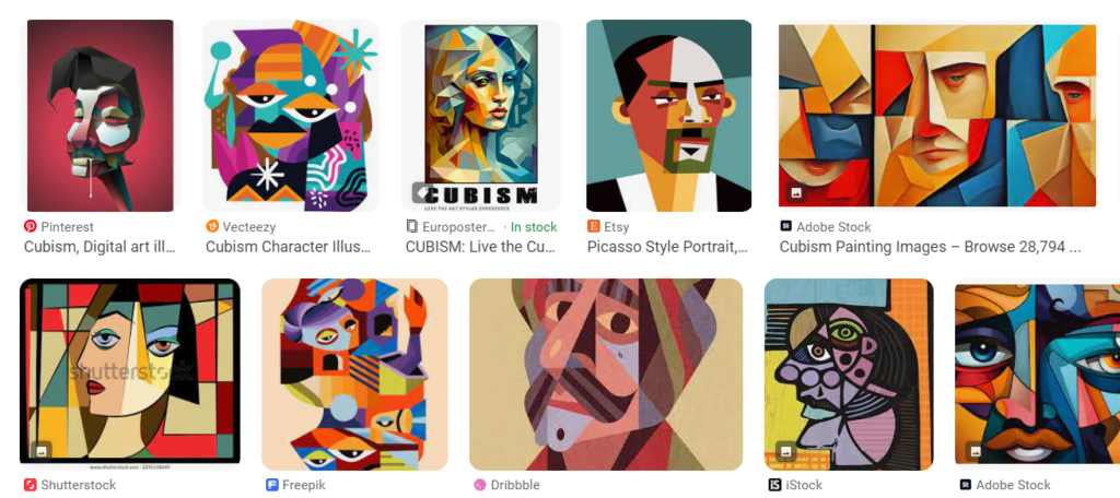 Cubism Illustration examples