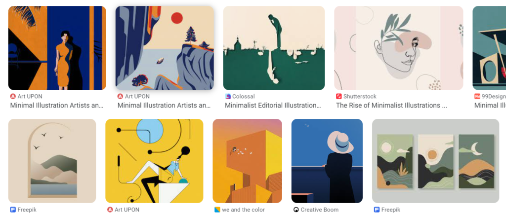 Minimalism Illustration examples