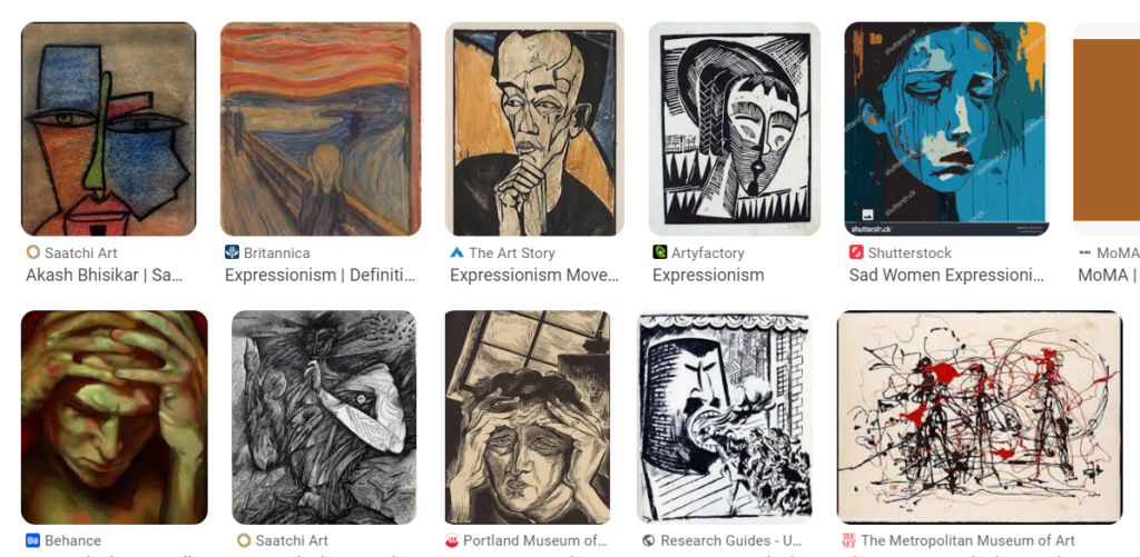 Expressionism Illustration examples
