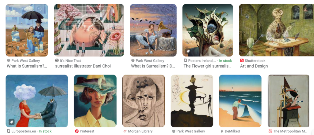 Surrealism Illustration examples