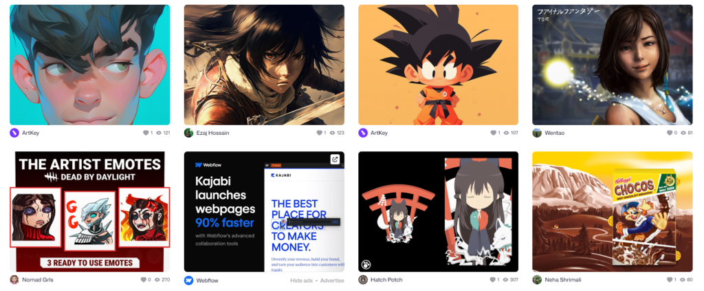 Anime Midjourney illustration examples